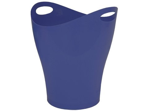 Papelera ovalada Plus Office color azul