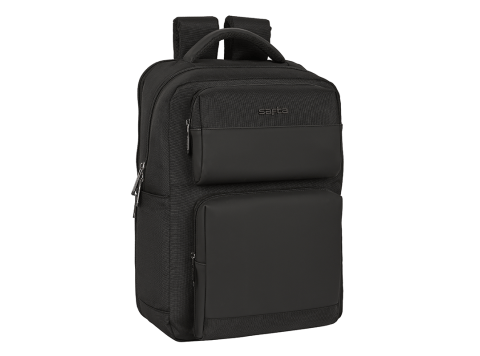 Mochila para Notebook con dos bolsillos Safta color negro 15,6"