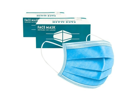 Tapaboca en TNT color celeste Caja x 50 unidades
