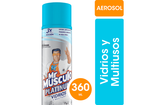 Limpiador en espuma Mr Musculo para vidrios Aerosol 360 ml