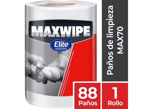 Paños de limpieza reutilizables en rollo Elite Professional MAX70 41,4 x 28 cm Rollo x 88 paños