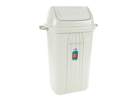 Basurero con tapa vaivén Sanremo color beige 105 L