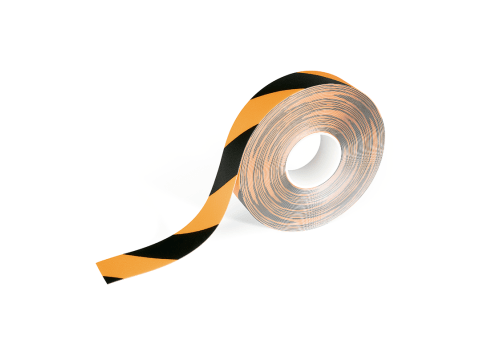 Cinta para marcación de suelo Durable color negro y amarillo 50 mm x 30 m