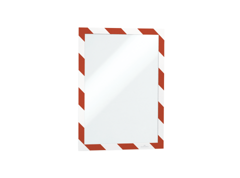 Marco informativo Durable A4 color blanco y rojo Paquete x 2