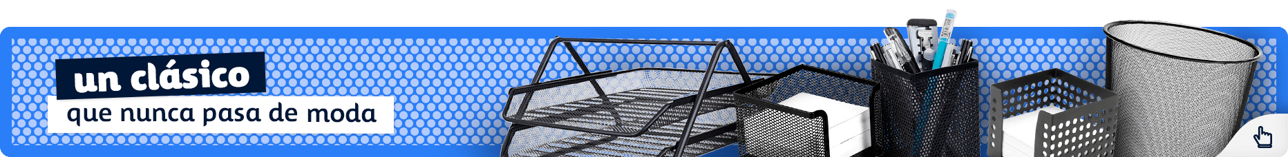 Artículos de escritorio en metal calado